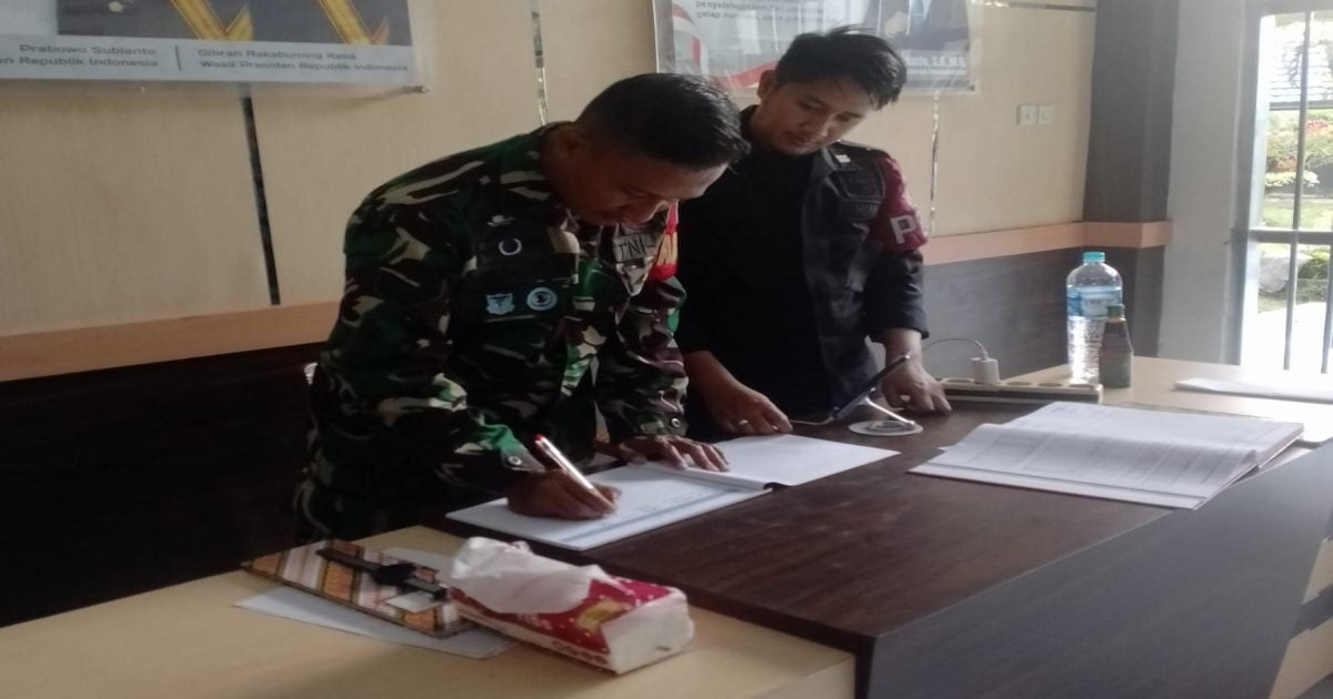 Perkuat Sinergi Pengamanan, Koramil Karang Intan Laksanakan Titik Sambang ke Lapas Narkotika Karang Intan