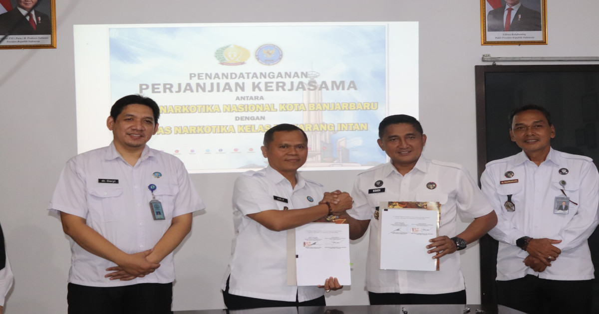 Lapas Narkotika Karang Intan dan BNNK Banjarbaru Perkuat Sinergi Berantas Narkoba, Teken PKS dan Tanam Simbol Harapa
