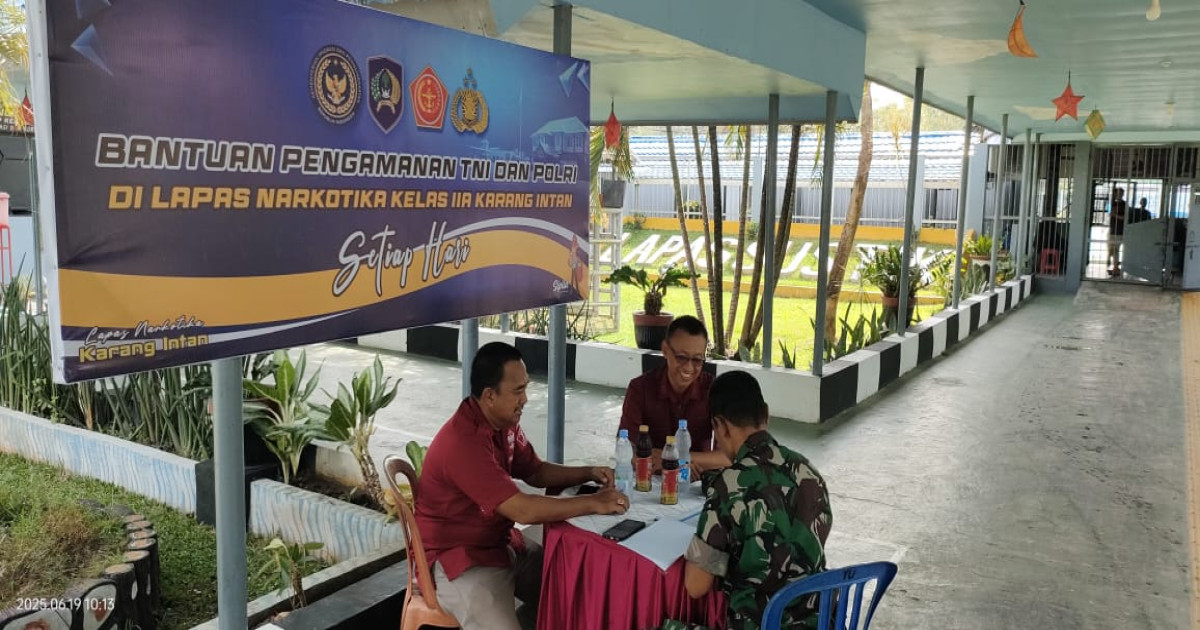 Sinergi Kuat Pengamanan: Lapas Narkotika Karang Intan Perkokoh Keamanan dengan Dukungan Rutin TNI-Polri